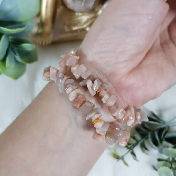 Pierre de lune rose Bracelet - fertilité, calme – Image 2