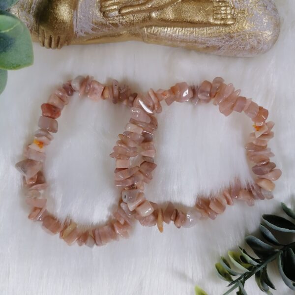 Pierre de lune rose Bracelet - fertilité, calme – Image 3