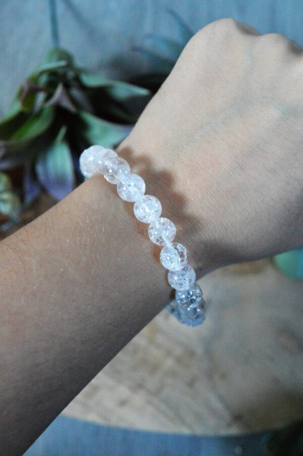 Cristal de roche craquelé bracelet - amplification, purification – Image 2