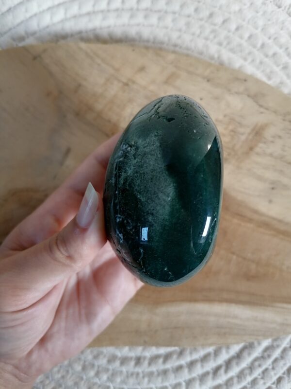 Agate mousse forme libre - concentration, nature, paix – Image 18