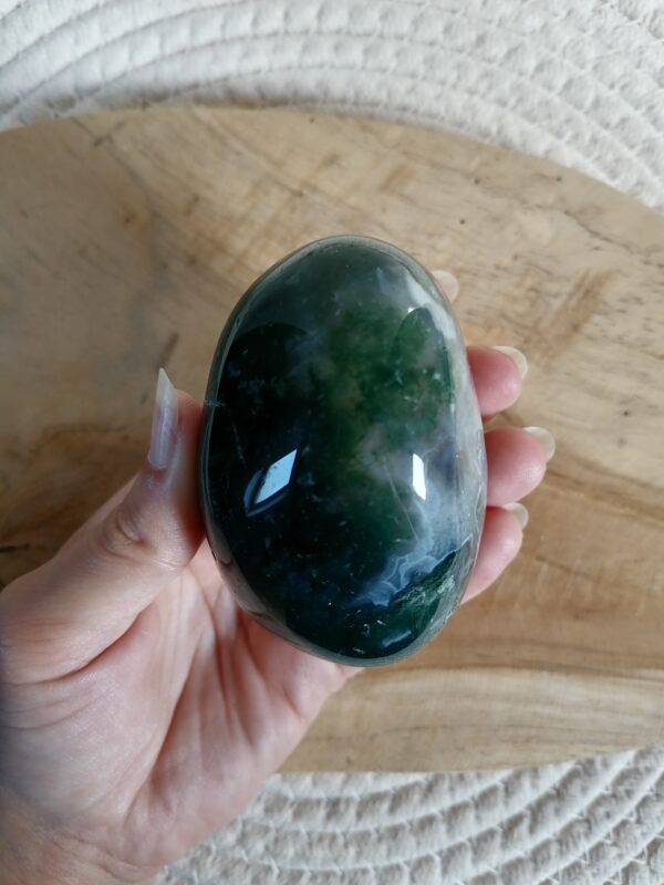 Agate mousse forme libre - concentration, nature, paix – Image 22