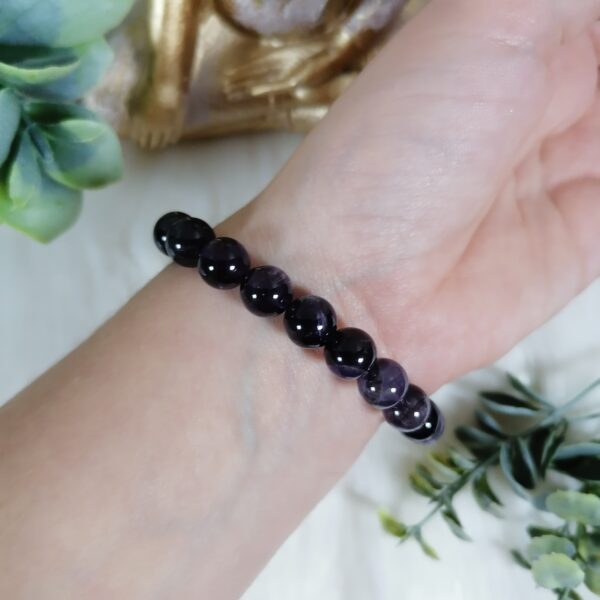 Améthyste bracelet 6mm - sommeil, stress, méditation – Image 2