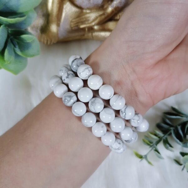 Bracelet Howlite - calme, apaisement, intuition – Image 2
