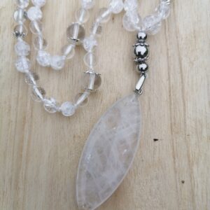 mala cristal de roche purification amplification énergies lithothérapie mala tibétain